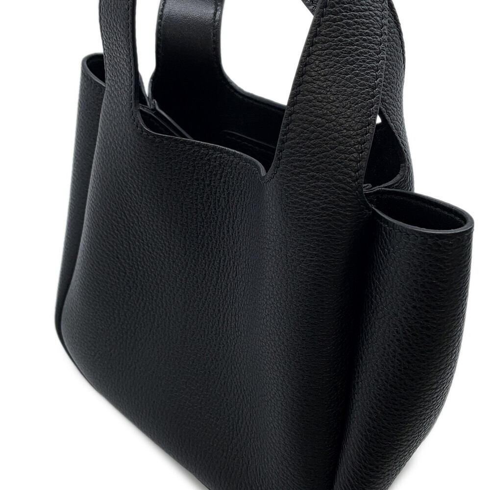 Prada Vitello Daino Logo Leather Handbag Black - Picture 7 of 12